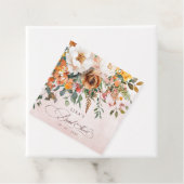 Rustikales Orange Floral Fall Brautparty Geschenkanhänger (Beispiel)