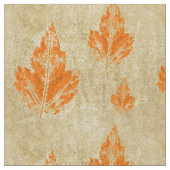 Rustikales Orange Leaf Fabric Stoff (Nahaufnahme)