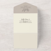 Rustikales Orange Taupe Brautparty & Rezept All In One Einladung (Außenbereich)