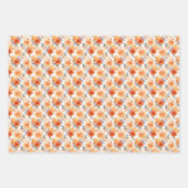 Rustikales Orange und Gelbblume Geschenkpapier Set (Vorderseite 3)