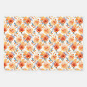 Rustikales Orange und Gelbblume Geschenkpapier Set (Vorderseite 2)