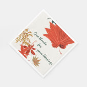 Rustikales Orange und Gold bedanken sich Serviette (Ecke)