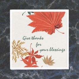 Rustikales Orange und Gold bedanken sich Serviette