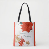 Rustikales Orange und Gold bedanken sich Tasche (Vorderseite)