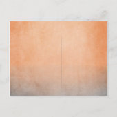 Rustikales Orange und Grau Save the Date Bohemisch Ankündigungspostkarte (Rückseite)