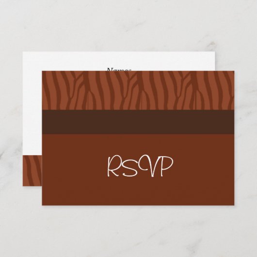 Rustikales Orange Wedding RSVP (Vorne/Hinten)