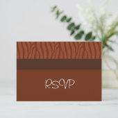 Rustikales Orange Wedding RSVP Karte (Stehend Vorderseite)