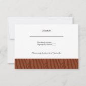 Rustikales Orange Wedding RSVP Karte (Rückseite)