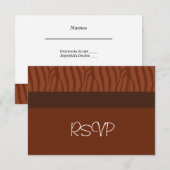 Rustikales Orange Wedding RSVP Karte (Vorne/Hinten)