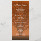 Rustikales Orangenbaum-Hochzeitsprogramm Programm (Rückseite)