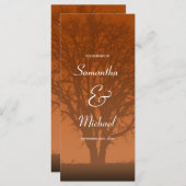 Rustikales Orangenbaum-Hochzeitsprogramm Programm (Vorne/Hinten)