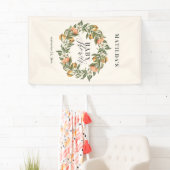 Rustikales Orangenzitrus botanisches Babydusche Pa Banner (Insitu)