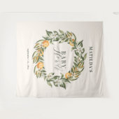 Rustikales Orangenzitrus botanisches Babydusche Pa Wandteppich (Vorderseite (Horizontal))