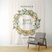 Rustikales Orangenzitrus botanisches Babydusche Pa Wandteppich (Beispiel)