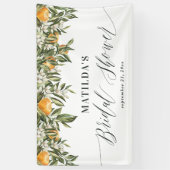 Rustikales Orangenzitrus botanisches Brautparty Pa Banner (Vertikal)