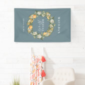 Rustikales Orangenzitrus botanisches Brautparty Pa Banner (Insitu)