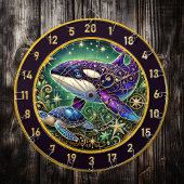 Rustikales Orca und Schildkrötenmauer Kunst Dartscheibe