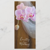 Rustikales Orchid Elegance Country Wedding Program Programm (Vorderseite)