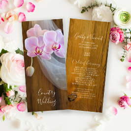 Rustikales Orchid Elegance Country Wedding Program Programm