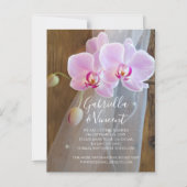 Rustikales Orchid-Elegance Wedding Save the Date Magneteinladung (Vorderseite)