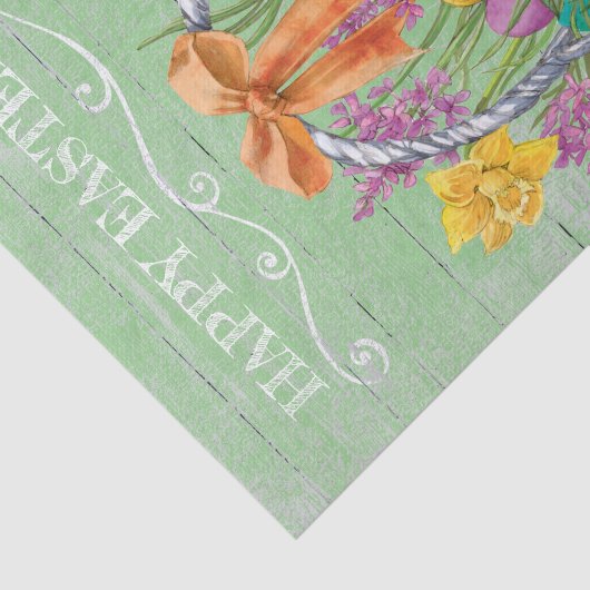 Rustikales Osterbrot Blume Eier Seidenpapier (Ausschnitt)