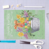 Rustikales Osterbrot Blume Eier Seidenpapier (Handwerk)