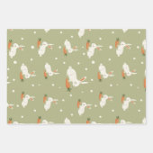 Rustikales Ostergeblasenes warmes Frühjahrsfest Se Geschenkpapier Set (Vorderseite)