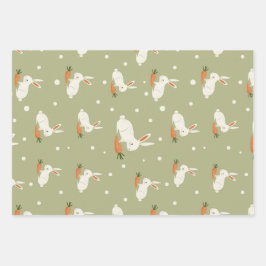 Rustikales Ostergeblasenes warmes Frühjahrsfest Se Geschenkpapier Set