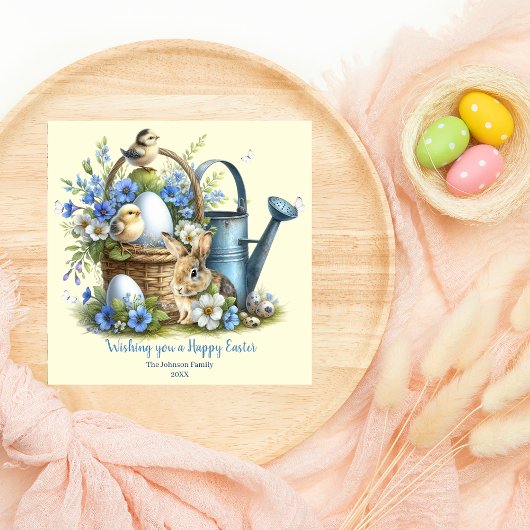 Rustikales Osterkichchen Feiertagskarte