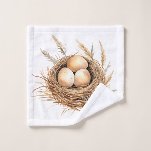 Rustikales Ostern Personalisiert Badhandtuch Set (Waschlappen)