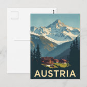 Rustikales Österreich Berghaus Postkarte (Vorne/Hinten)