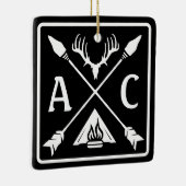 Rustikales Outdoor-Emblem Keramikornament (Rechts)