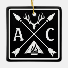 Rustikales Outdoor-Emblem Keramikornament