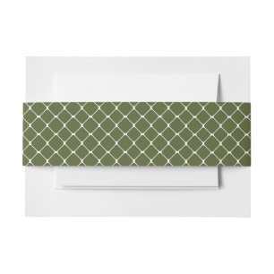 Rustikales Outdoor Moss Sage Green Fishing Net Einladungsbanderole
