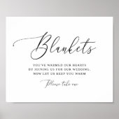 Rustikales Outdoorblanket für Hochzeiten Poster (Vorne)