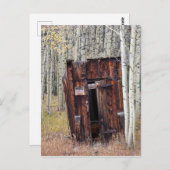 Rustikales Outhouse in Aspen St Elmo Colorado Postkarte (Vorne/Hinten)