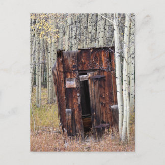Rustikales Outhouse in Aspen St Elmo Colorado Postkarte