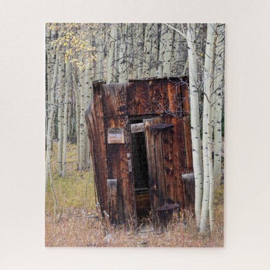 Rustikales Outhouse in Aspen St Elmo Colorado Puzzle (Vertikal)