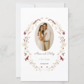 Rustikales Oval Foto Botanisches Kleider Programm (Vorderseite)