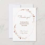 Rustikales, ovales Foto Dankeskarte (Rückseite)