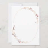 Rustikales, ovales Foto Einladung (Rückseite)