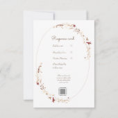 Rustikales, ovales Foto RSVP Karte (Rückseite)