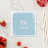 Rustikales Paar von Starfish Beach Hochzeit Serviette (Beispiel)
