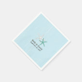 Rustikales Paar von Starfish Light Blue Beach Hoch Serviette (Ecke)