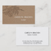 Rustikales Packpapier-Blätter Browns Visitenkarte (Vorne/Hinten)