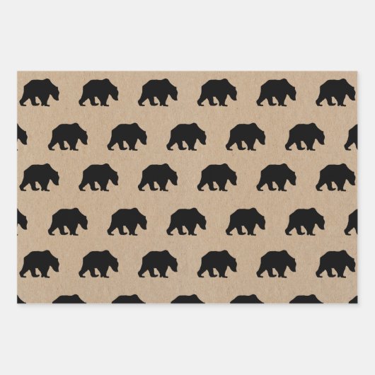 Rustikales Packpapier Geschenkpapier Set (Vorderseite 3)