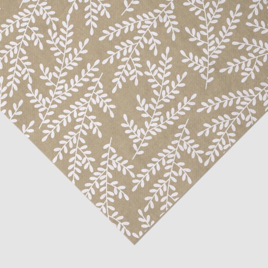 Rustikales Packpapier-strukturiertes weißes Seidenpapier (Ausschnitt)