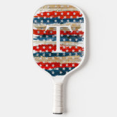 Rustikales Paddel-Monogramm-Pickleball Pickleball Schläger (Rückseite)