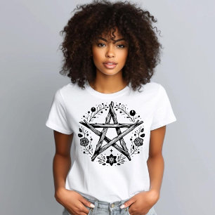 Rustikales Pagan Star Pentagramm T-Shirt