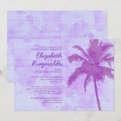 Rustikales Palm Trees Beach Bridal Einladungen (Vorne/Hinten)